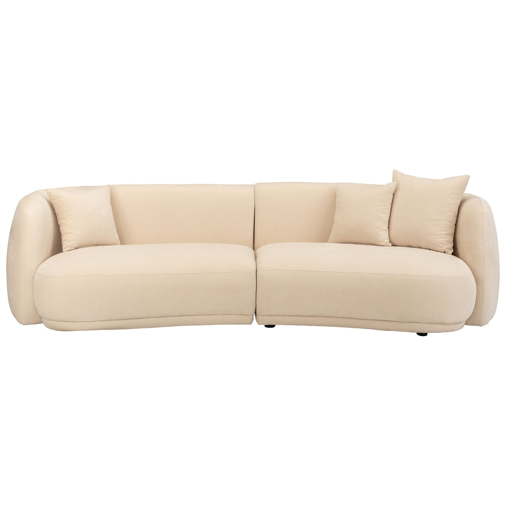 Curbed Sofa, Ivory