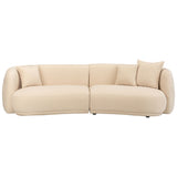 Curbed Sofa, Ivory