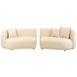 Curbed Sofa, Ivory