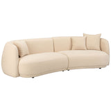 Curbed Sofa, Ivory
