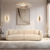 Curbed Sofa, Ivory