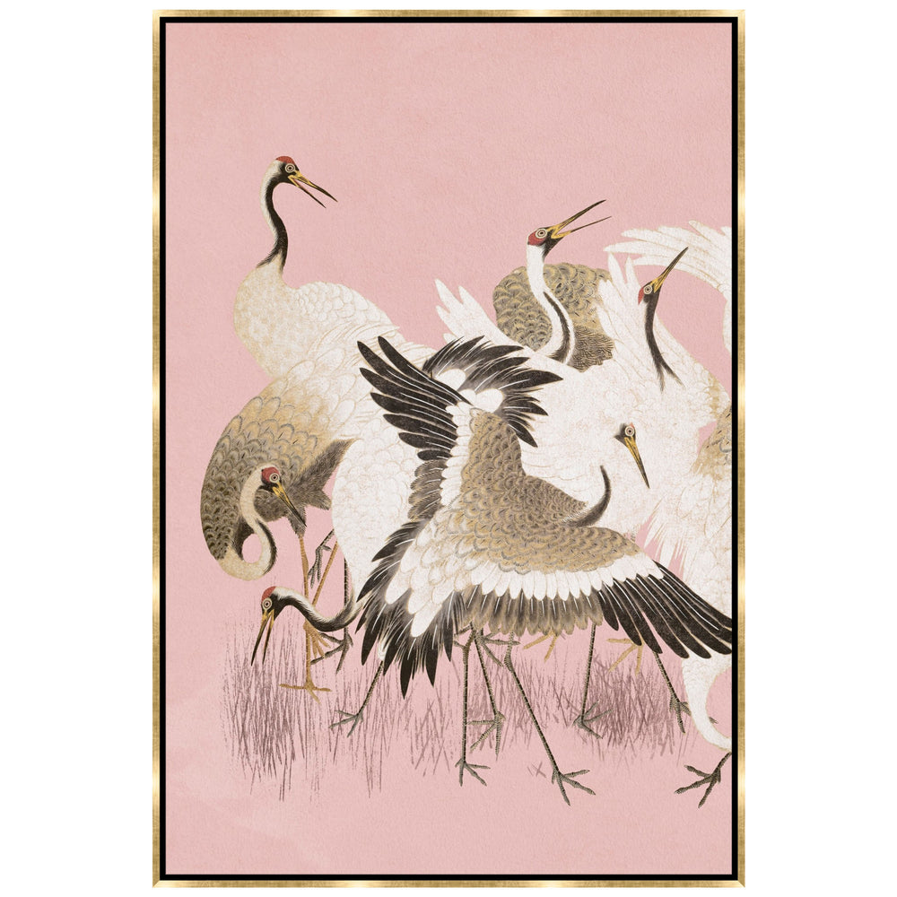 Curious Cranes Plumule Framed