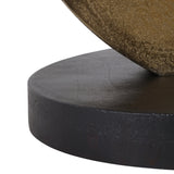 Curved Base Accent Table, Black-Furniture - Accent Tables-High Fashion Home
