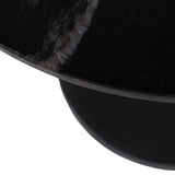 Curved Base Accent Table, Black-Furniture - Accent Tables-High Fashion Home