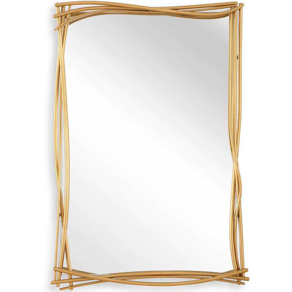 Curved Branches Mirror, Antique Gold Leaf