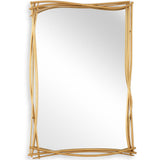 Curved Branches Mirror, Antique Gold Leaf