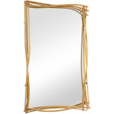 Curved Branches Mirror, Antique Gold Leaf