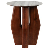 Curved Legs Accent Table, White