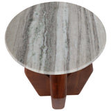 Curved Legs Accent Table, White