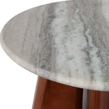 Curved Legs Accent Table, White