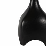 Curved Top Accent Table, Beige/Black