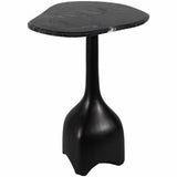 Curved Top Accent Table, Black