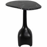 Curved Top Accent Table, Black