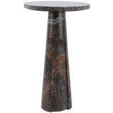 Curve in Base Marble Accent Table, Green