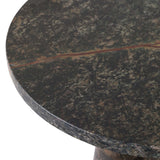 Curve in Base Marble Accent Table, Green