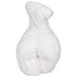 Curvy Ribbed Sculpture, White-Accessories-High Fashion Home