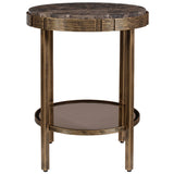 Cusano Accent Table, Antique Brass-Furniture - Accent Tables-High Fashion Home