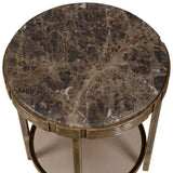 Cusano Accent Table, Antique Brass-Furniture - Accent Tables-High Fashion Home