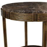 Cusano Accent Table, Antique Brass-Furniture - Accent Tables-High Fashion Home