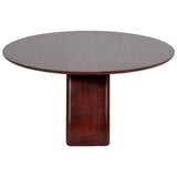 Cut-Out Base Coffee Table, Walnut-Furniture - Accent Tables-High Fashion Home