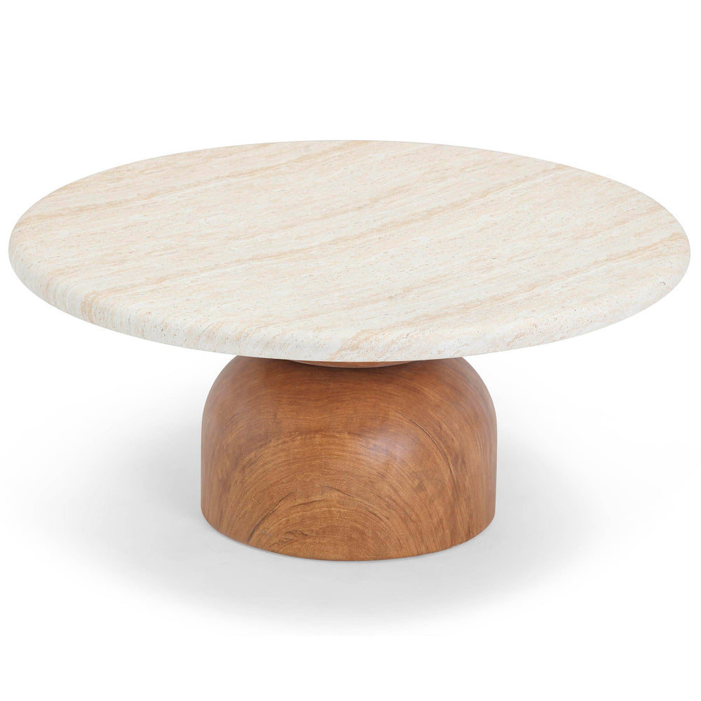 Cynthia Coffee Table, Natural/Brown-Furniture - Accent Tables-High Fashion Home