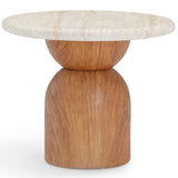 Cynthia Side Table, Natural/Brown-Furniture - Accent Tables-High Fashion Home