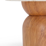 Cynthia Side Table, Natural/Brown-Furniture - Accent Tables-High Fashion Home