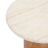 Cynthia Side Table, Natural/Brown-Furniture - Accent Tables-High Fashion Home