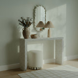 Cyprus Console Table, Cream-Furniture - Accent Tables-High Fashion Home