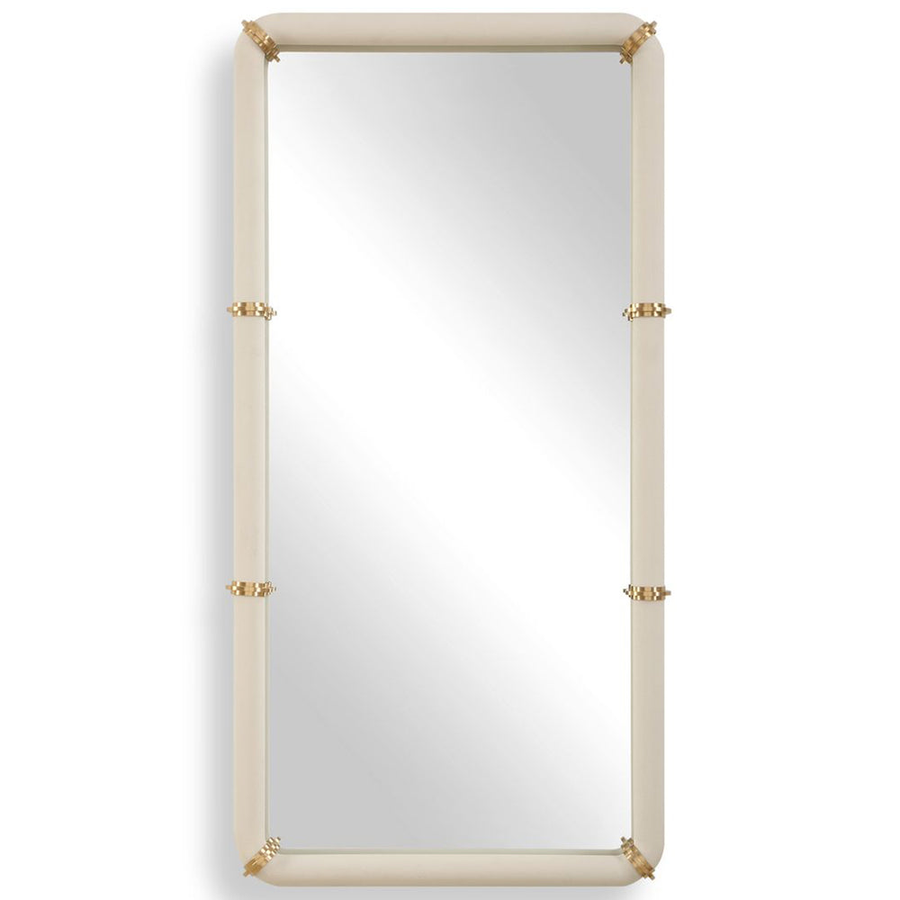 Cyprus Rectuanglar Mirror, White-Accessories-High Fashion Home