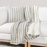 Cyprus Throw, Ivory/Blue