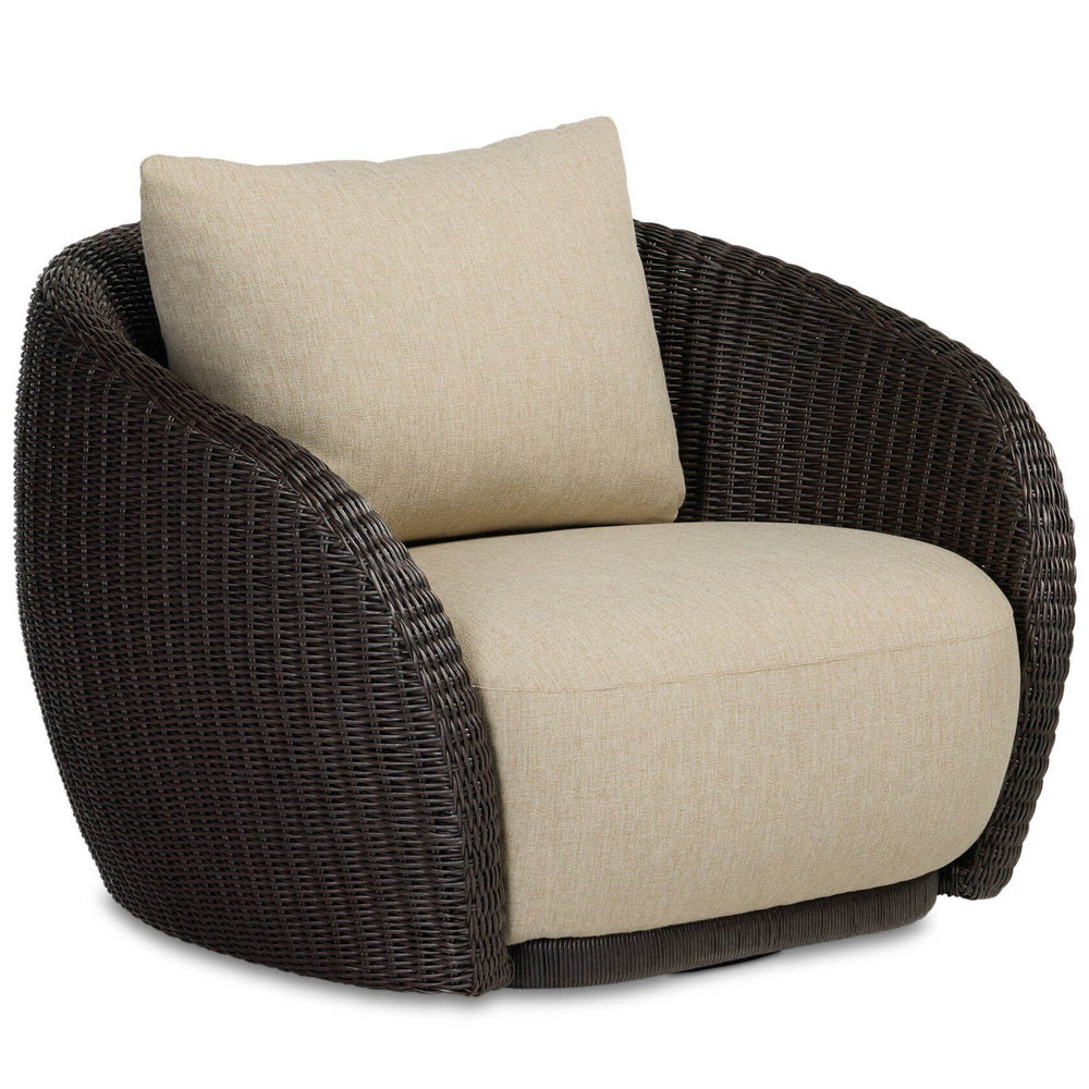 Cyra Outdoor Swivel Chair, Alessi Buff by Four Hands-Furniture - Outdoor-High Fashion Home