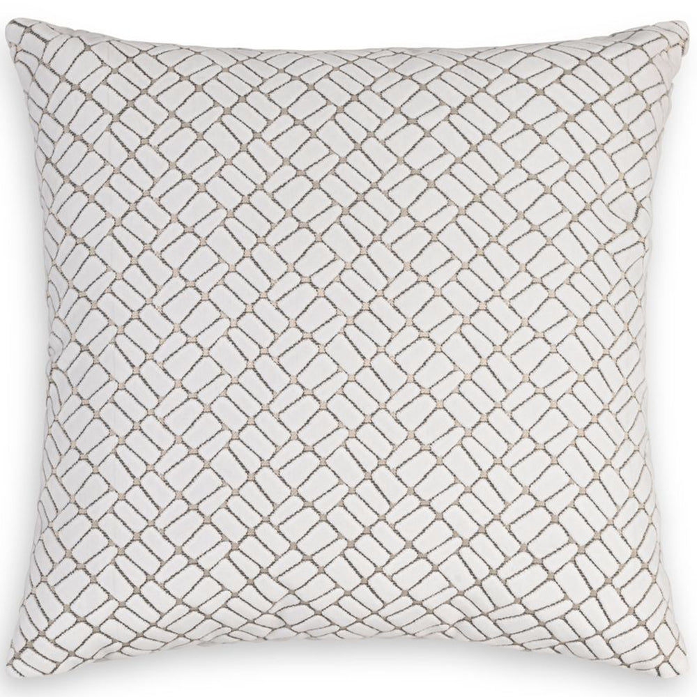 Grace Pillow, White Lattice
