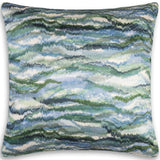 Ocean Wave Pillow, Blue/Green