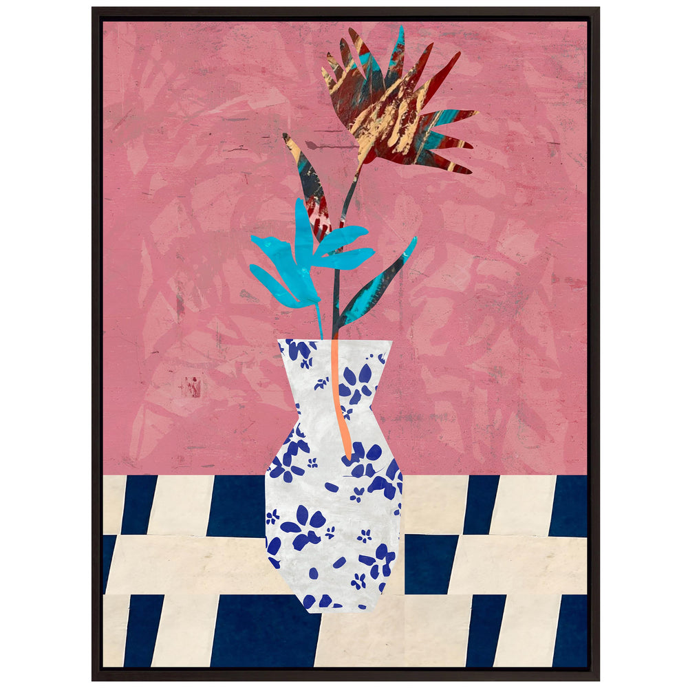 Pink Background Vase Framed