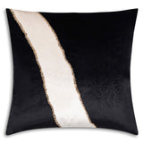 Demi Pillow, Black/Ivory with Rose Gold