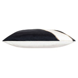 Demi Pillow, Black/Ivory with Rose Gold