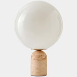 Orb Table Lamp, Travertine
