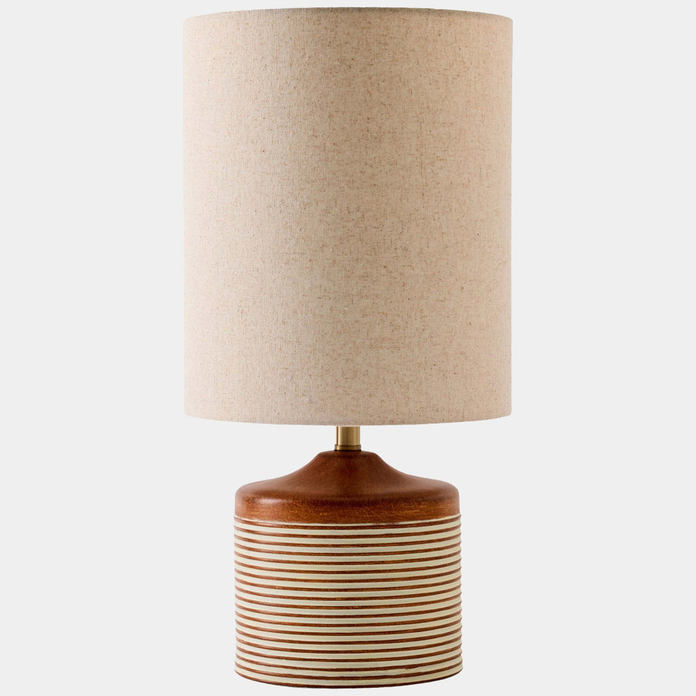 Armen Striped Table Lamp, White Stripes