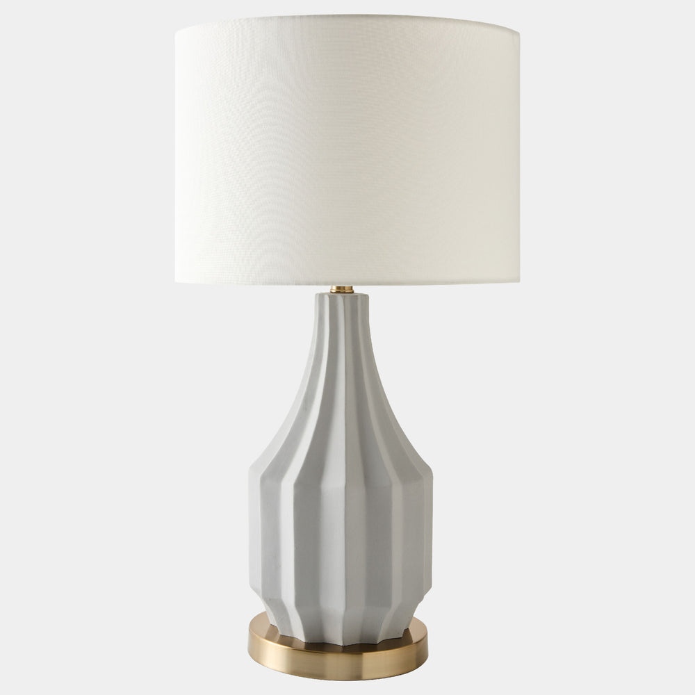 Crandall Fluted Lamp, Gray