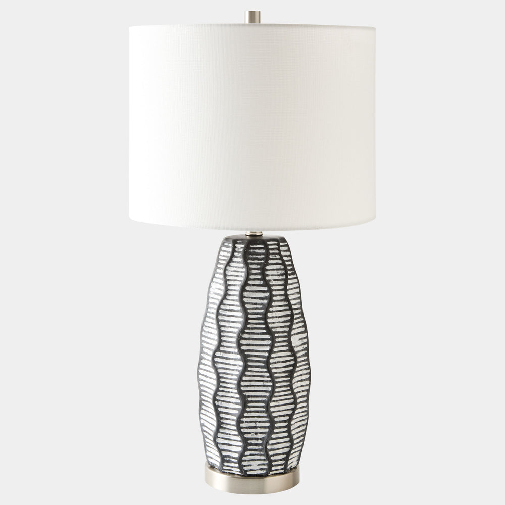 Rippled Wave Lamp, Gray