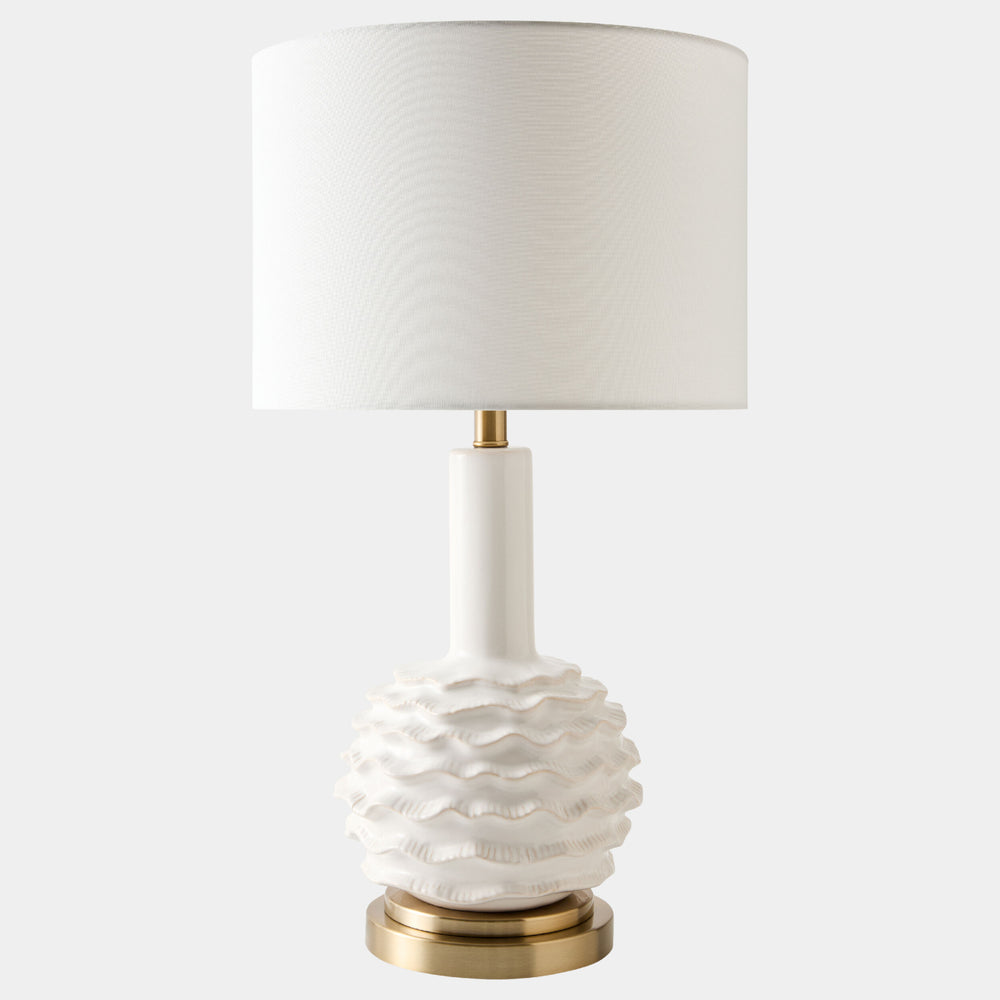 Cordelia Ruffles Lamp, White