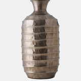 Ribbed Table Lamp, Antique Silver