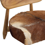 Guleen Chair, Brown and White Hide-Furniture - Chairs-High Fashion Home