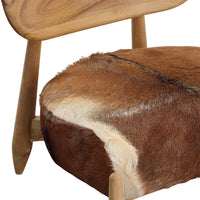 Guleen Chair, Brown and White Hide