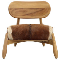 Guleen Chair, Brown and White Hide