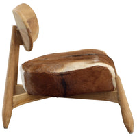 Guleen Chair, Brown and White Hide