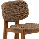 Alva Outdoor Counter Stool, Light Brown