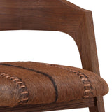 Liara Leather Dining Chair, Brown, Set of 2