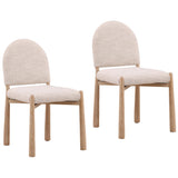 Hiro Dining Chair Set of 2, Cream